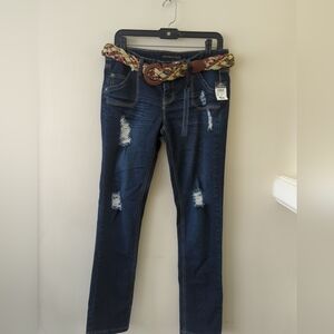 NEW 21 black by rue 21 Sz9/10 jeans with belt